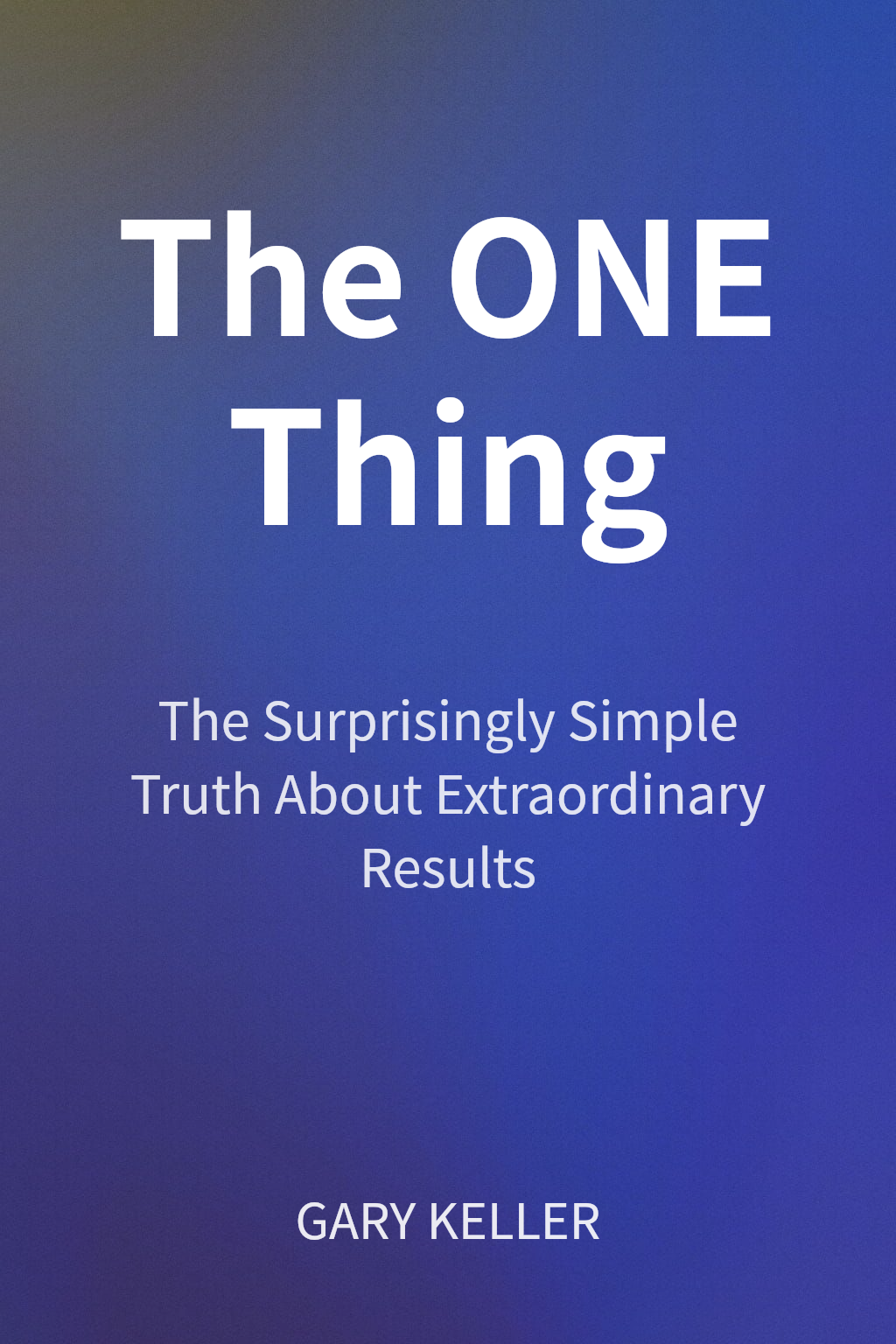The ONE Thing cover