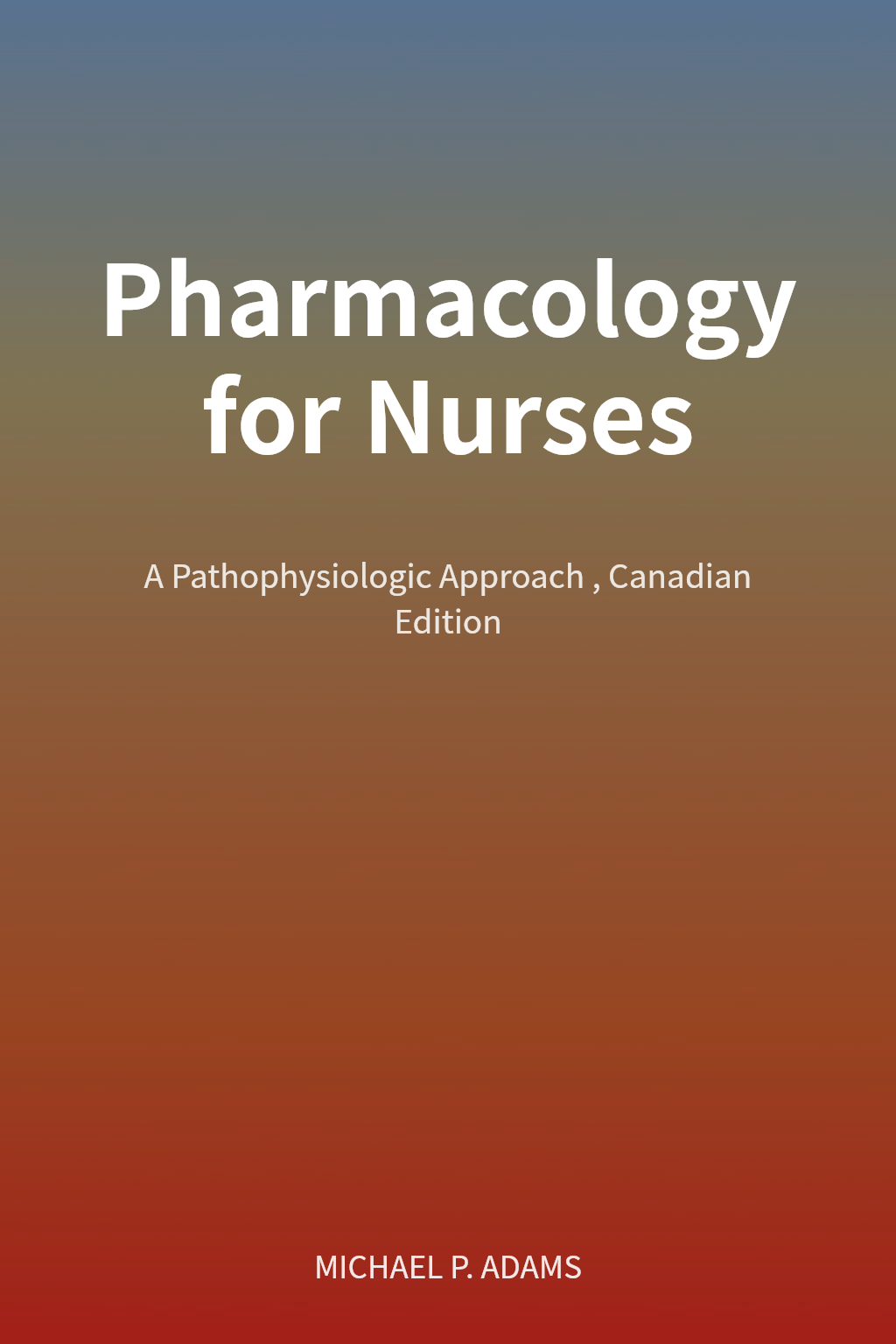 Pharmacology for Nurses cover