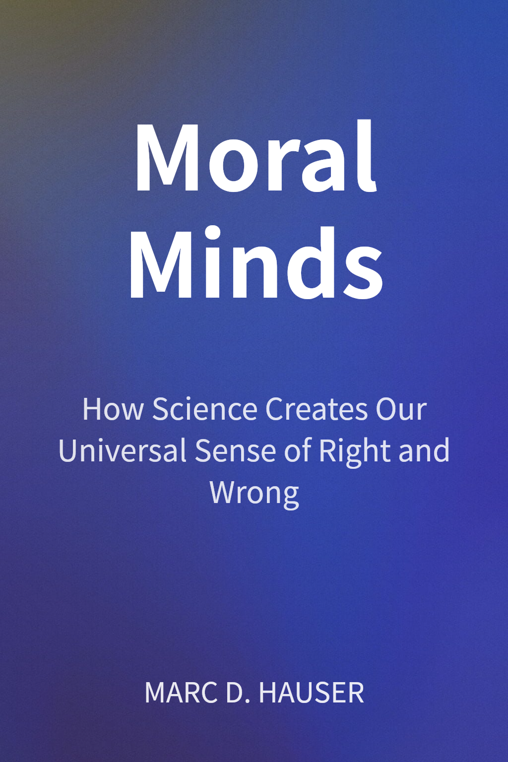 Moral Minds cover
