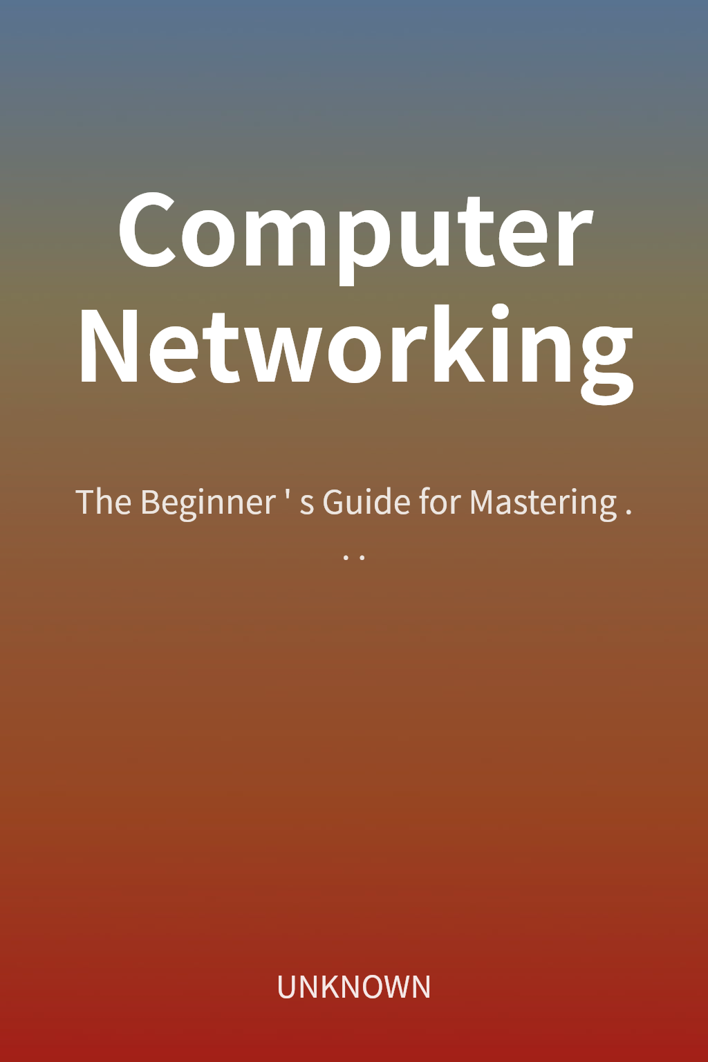 Computer Networking cover