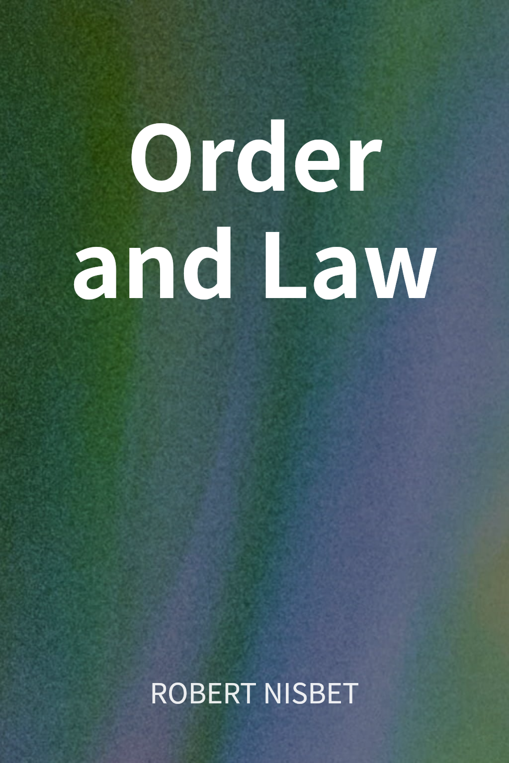 Order and Law cover