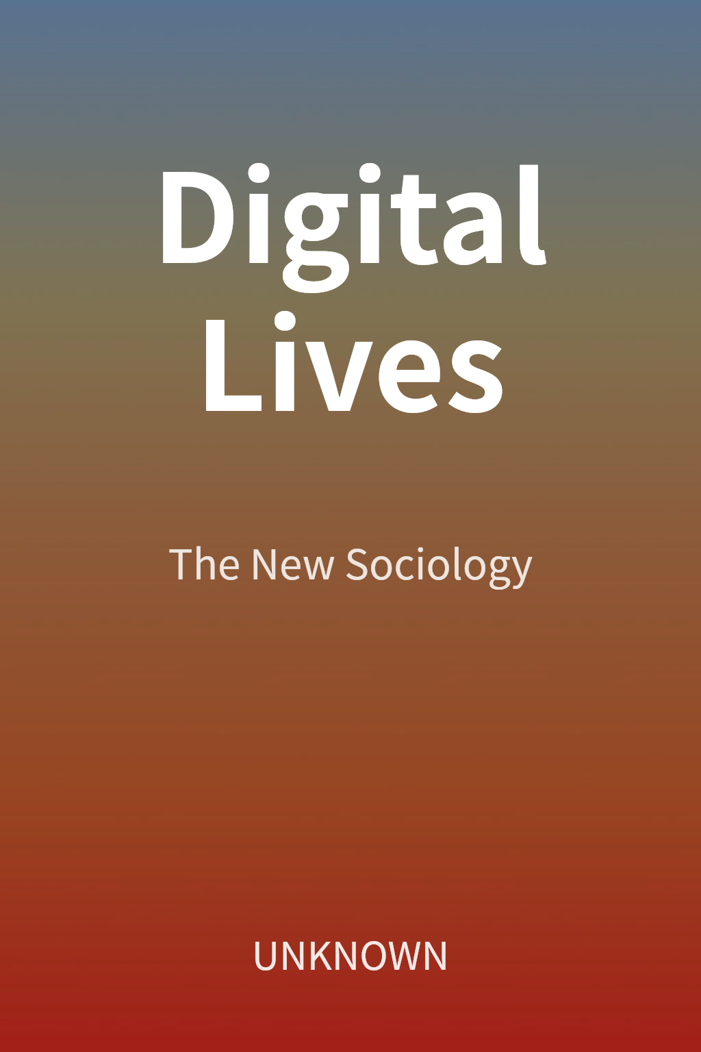 Digital Lives cover