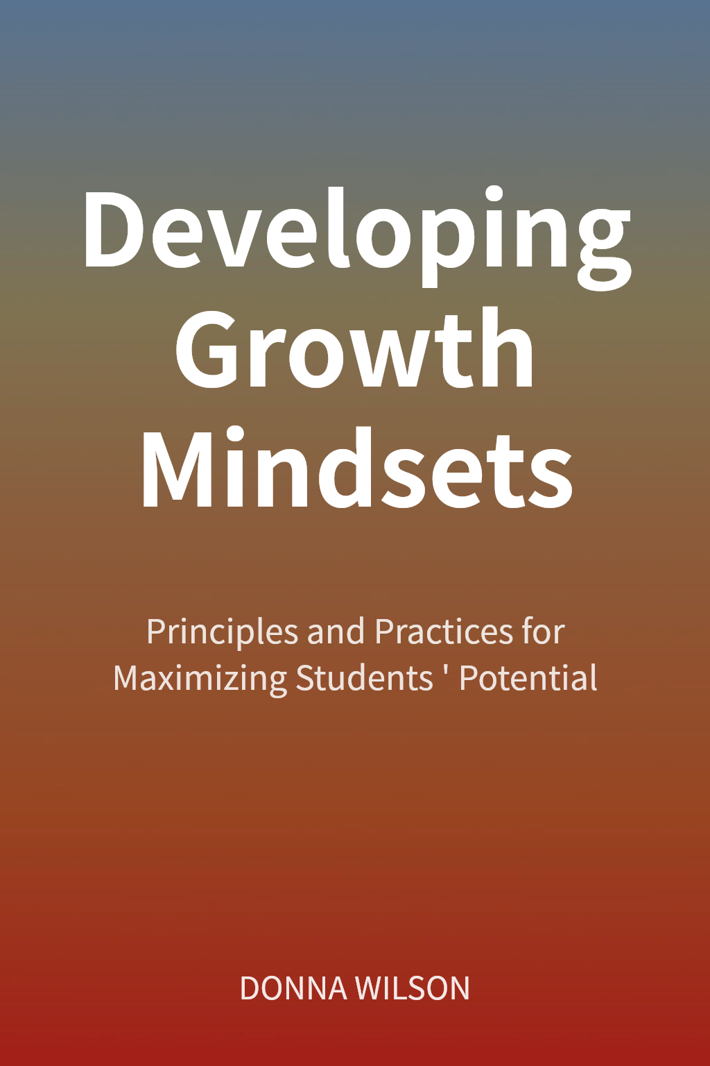 Developing Growth Mindsets cover