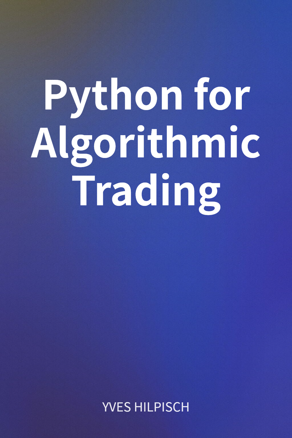 Python for Algorithmic Trading cover