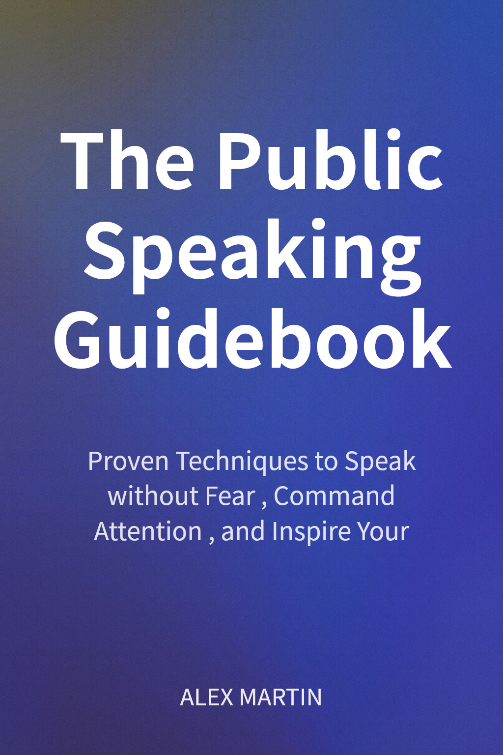 The Public Speaking Guidebook cover