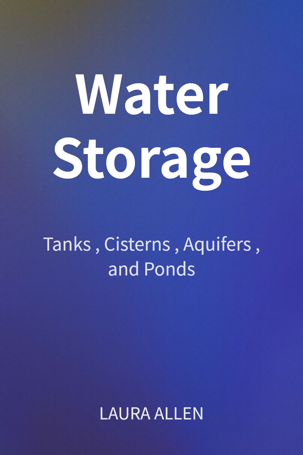 Water Storage cover