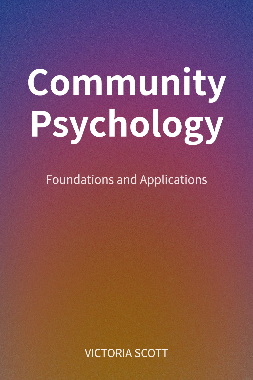 Community Psychology cover