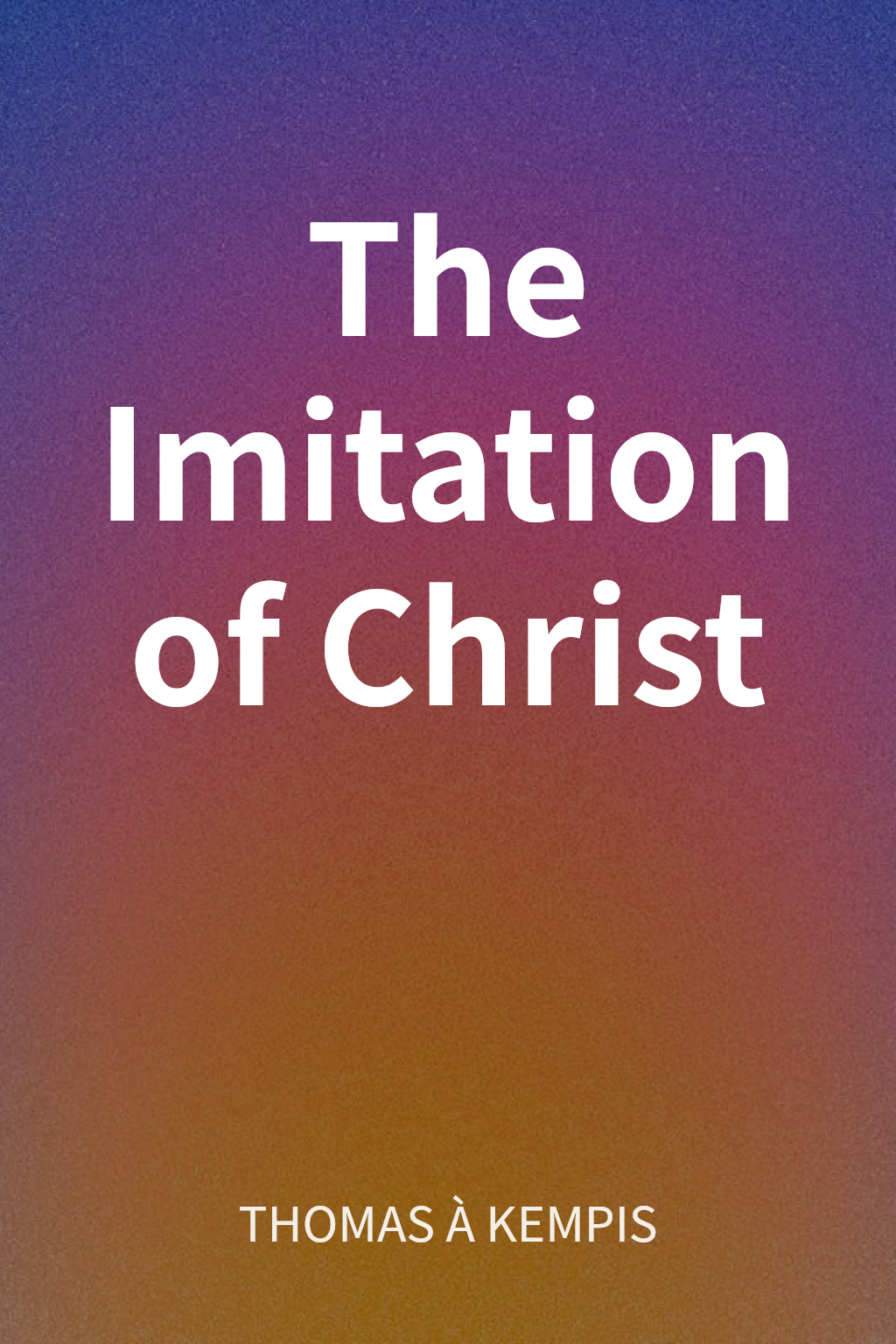 The Imitation of Christ cover