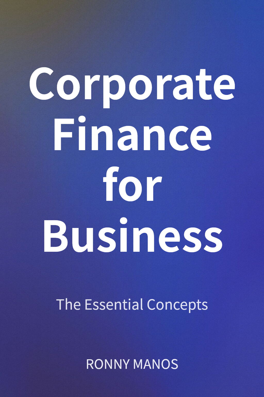 Corporate Finance for Business cover