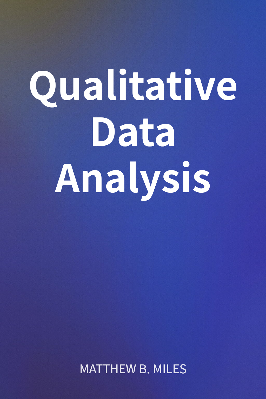 Qualitative Data Analysis cover