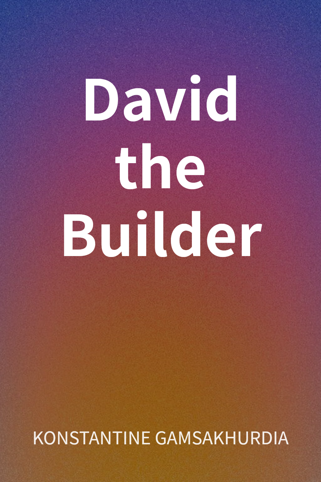 David the Builder cover
