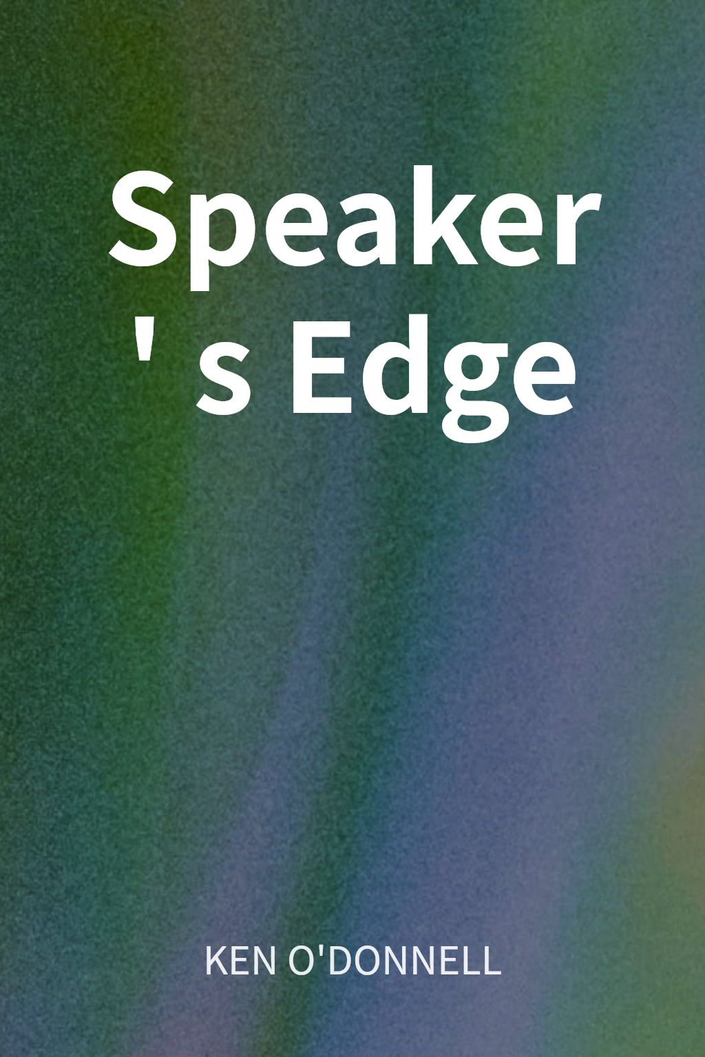 Speaker's Edge cover