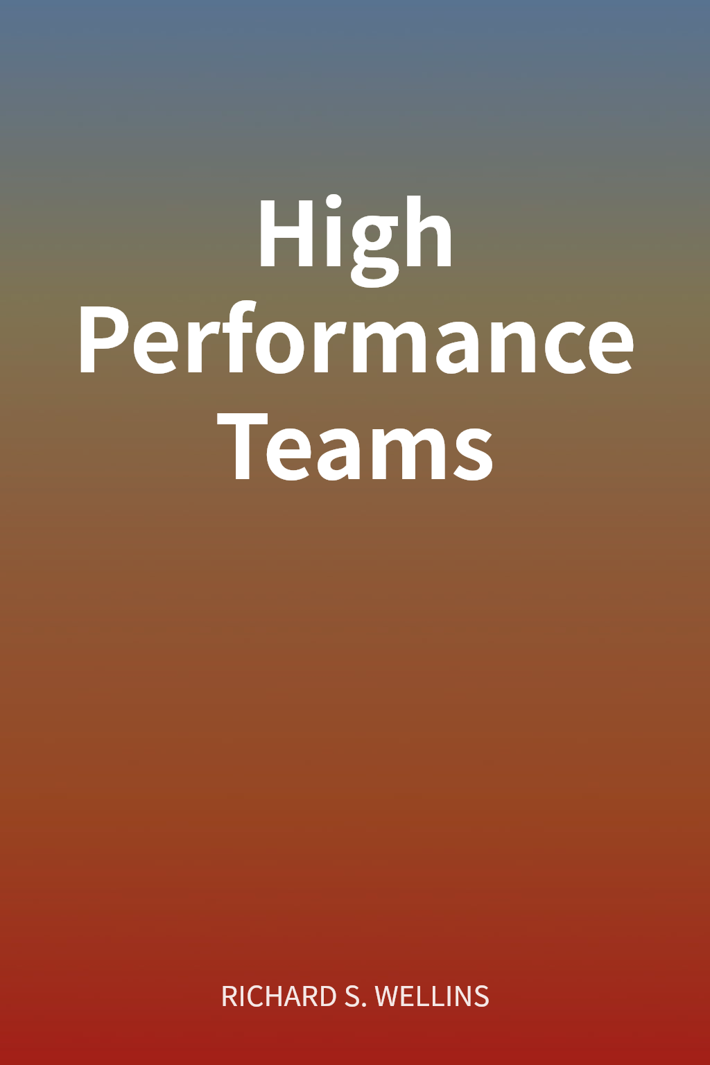 High Performance Teams cover