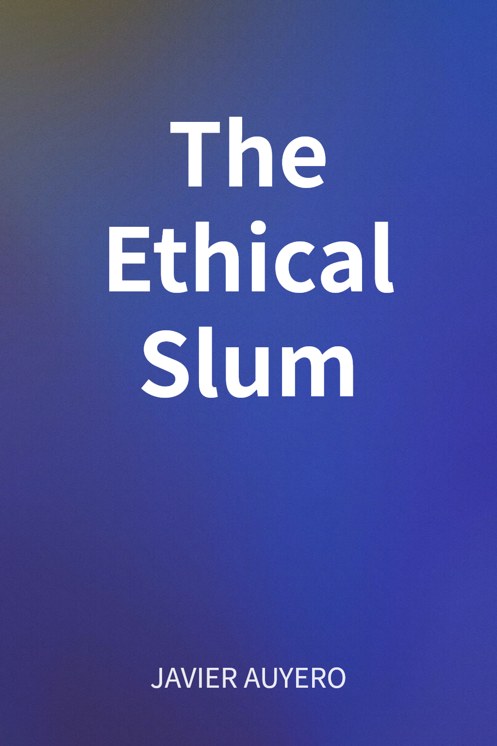 The Ethical Slum cover