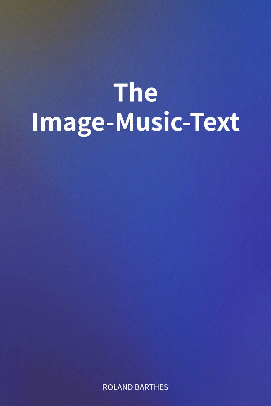 The Image-Music-Text cover