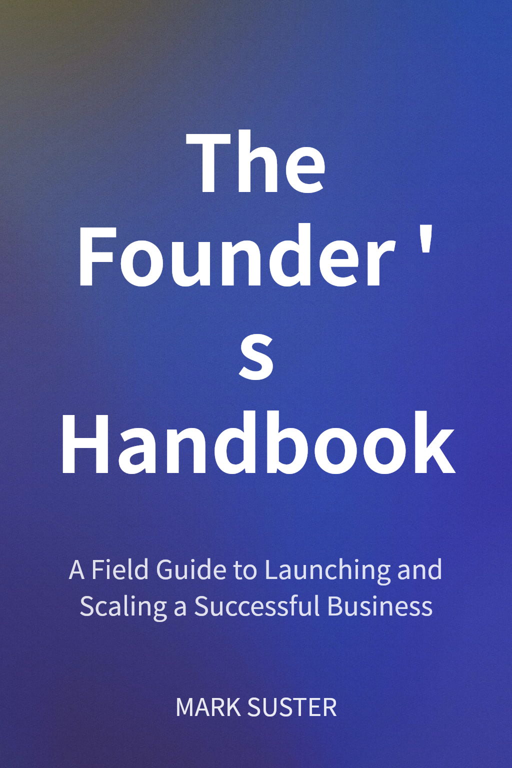 The Founder's Handbook cover