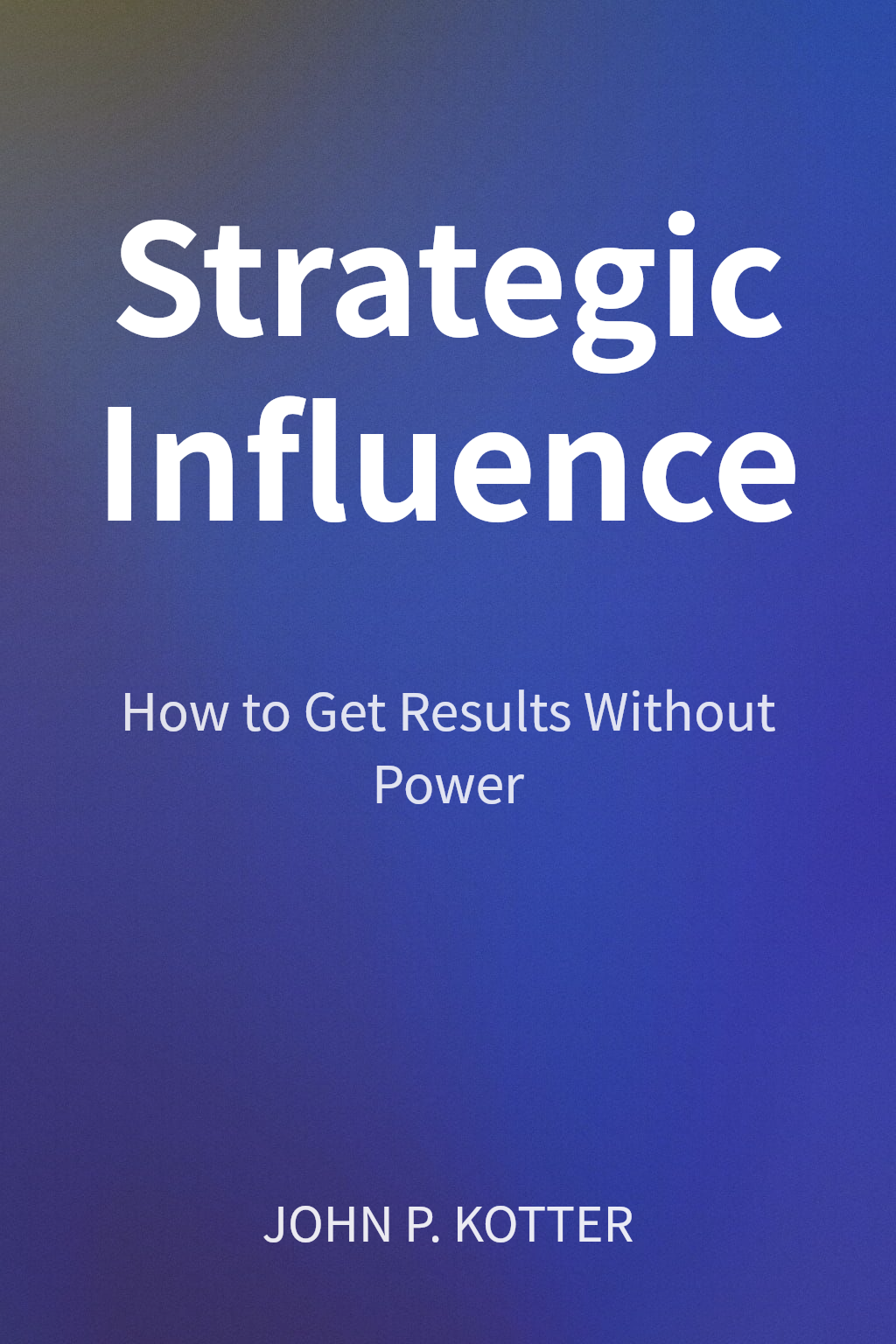 Strategic Influence cover