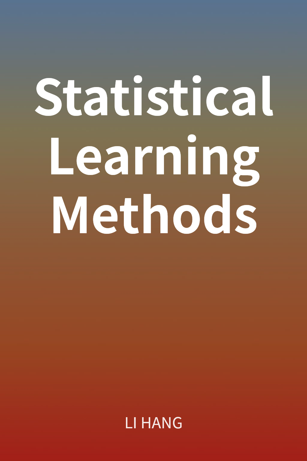 Statistical Learning Methods cover
