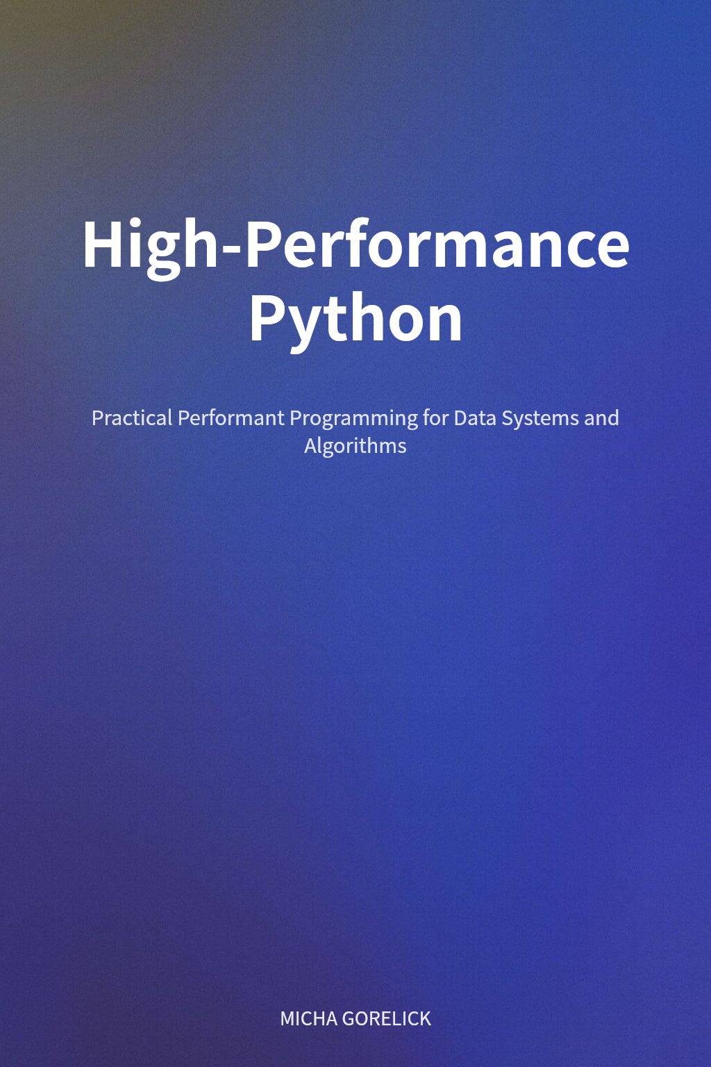 High-Performance Python cover