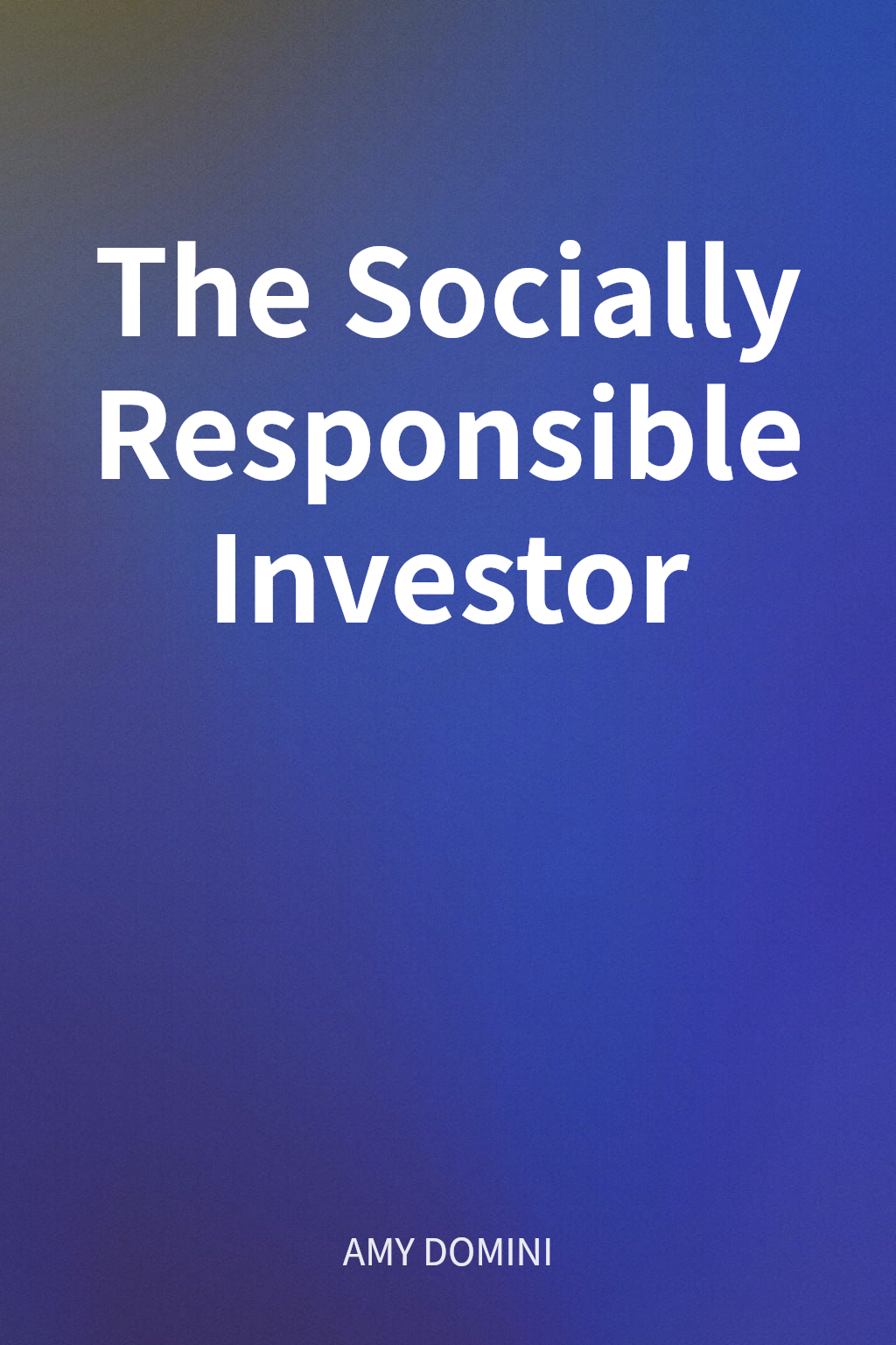 The Socially Responsible Investor cover