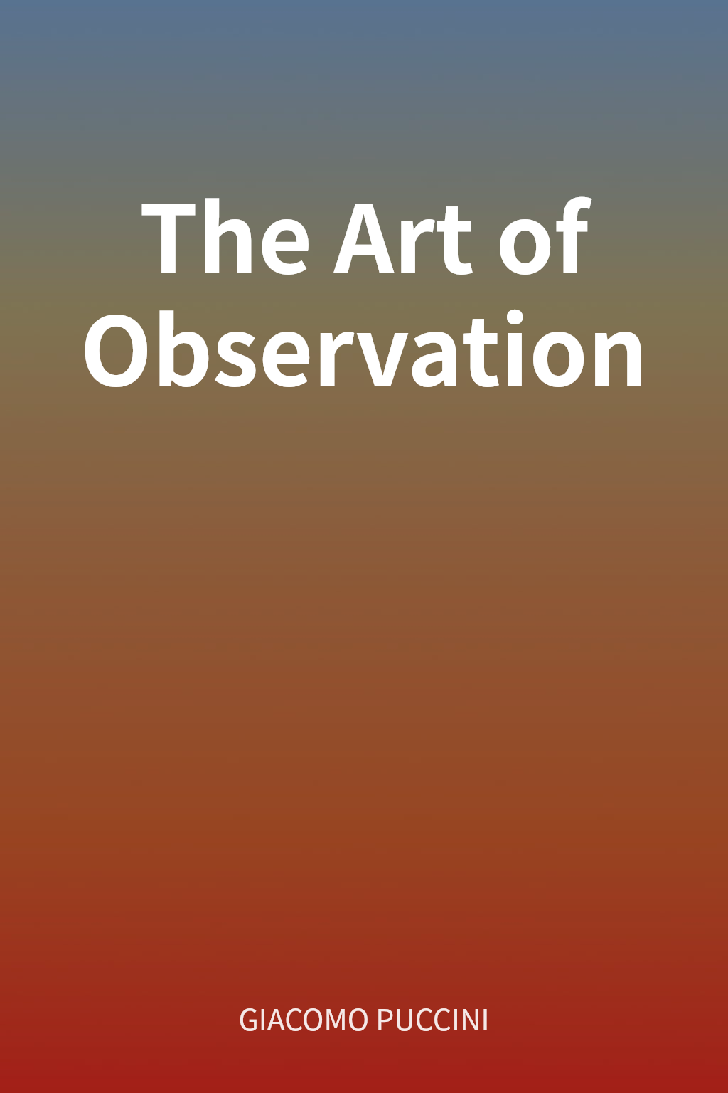 The Art of Observation cover