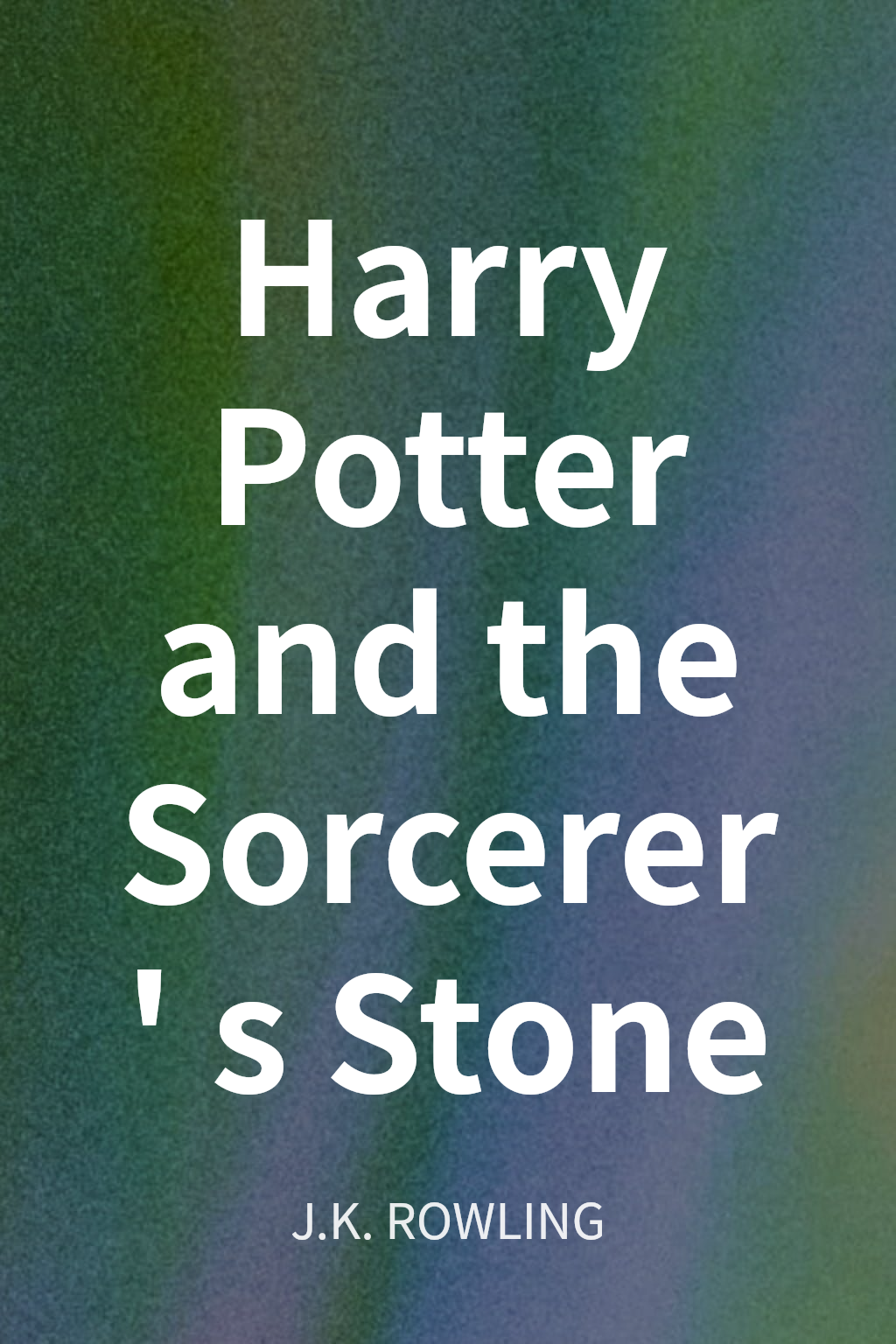Harry Potter and the Sorcerer's Stone cover