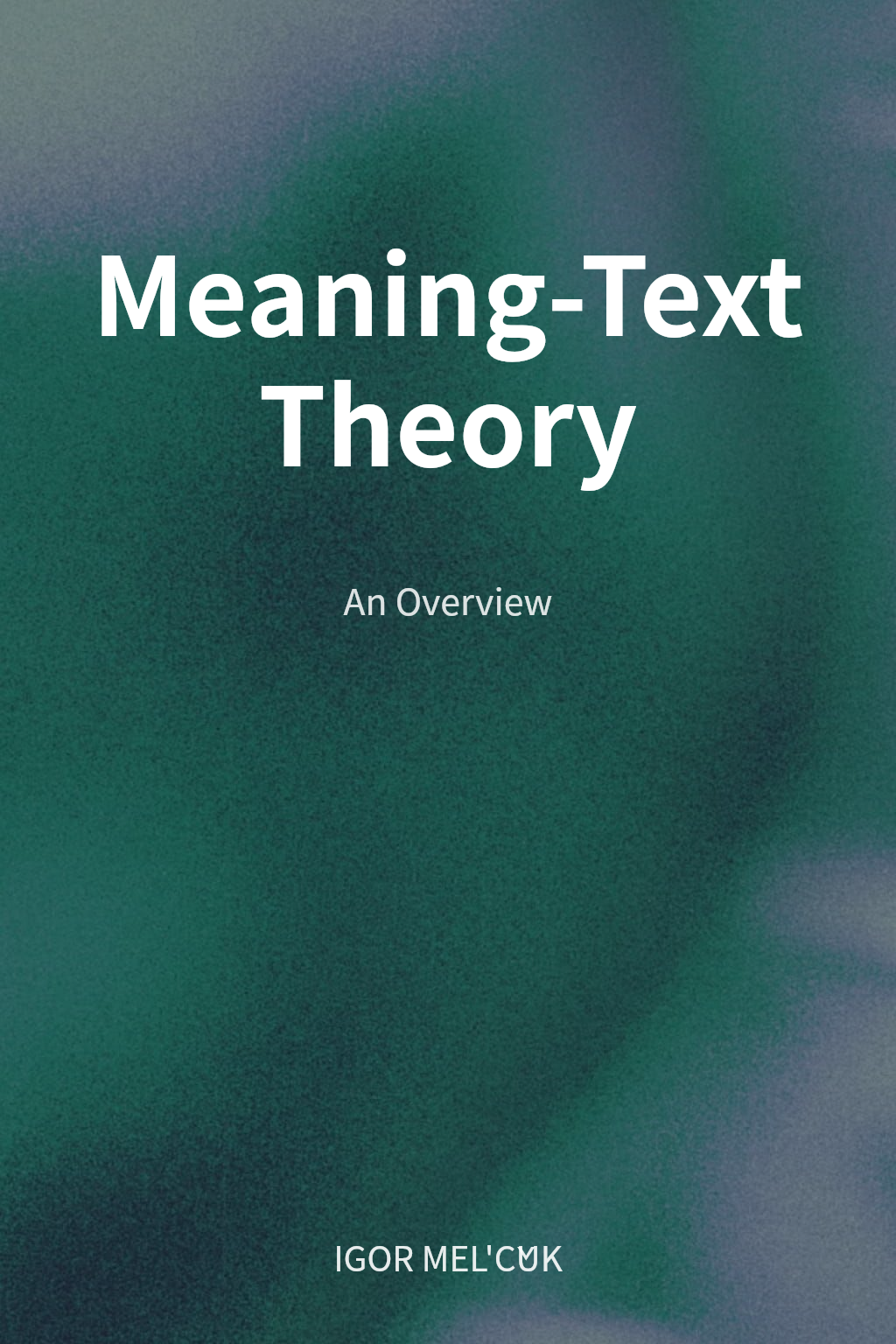 Meaning-Text Theory cover