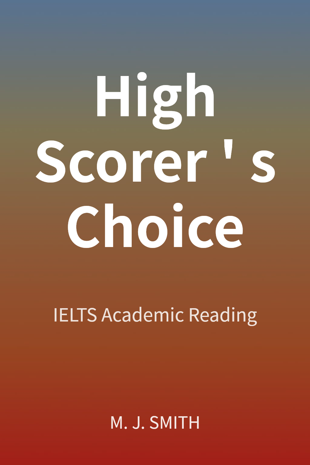 High Scorer's Choice cover