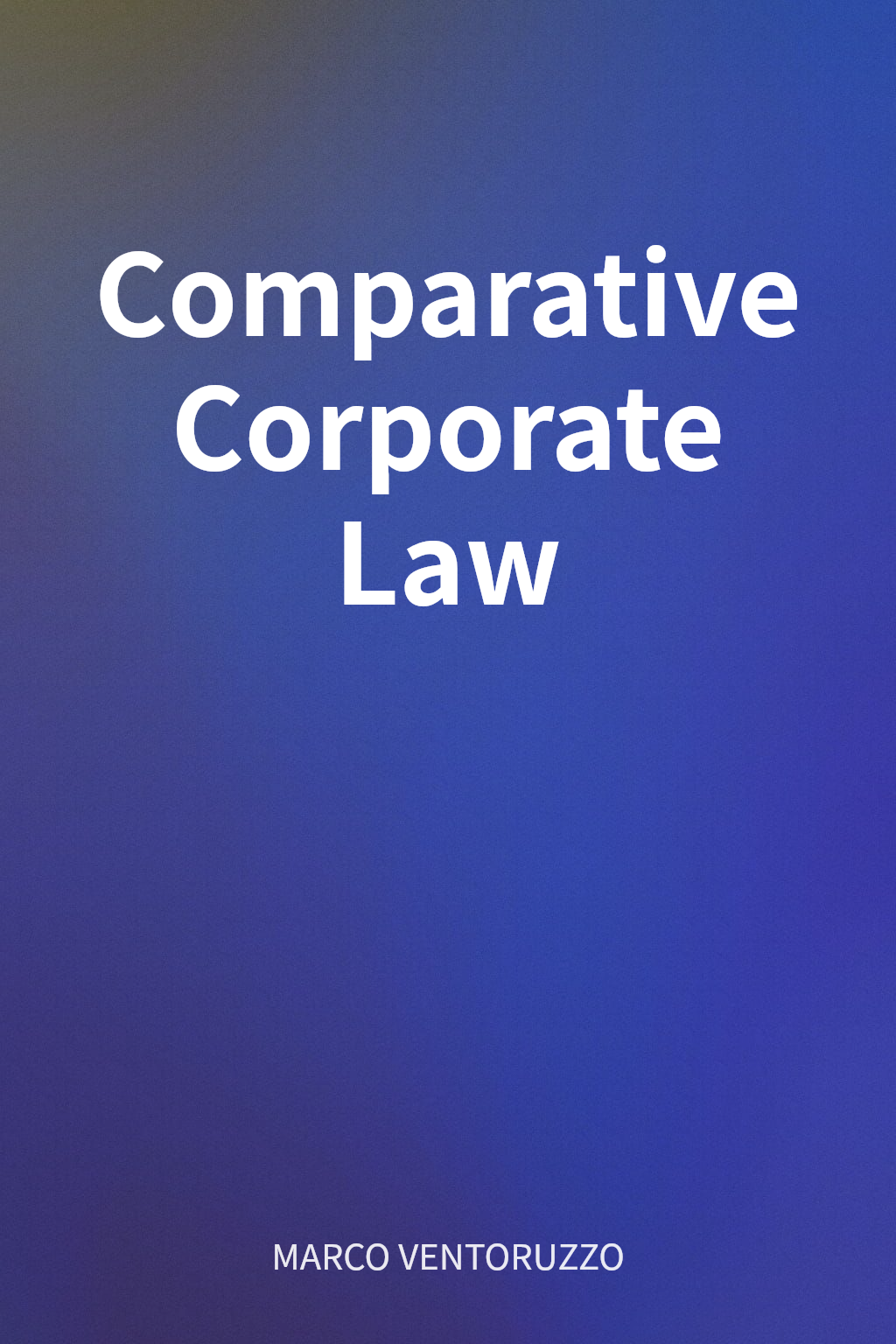 Comparative Corporate Law cover