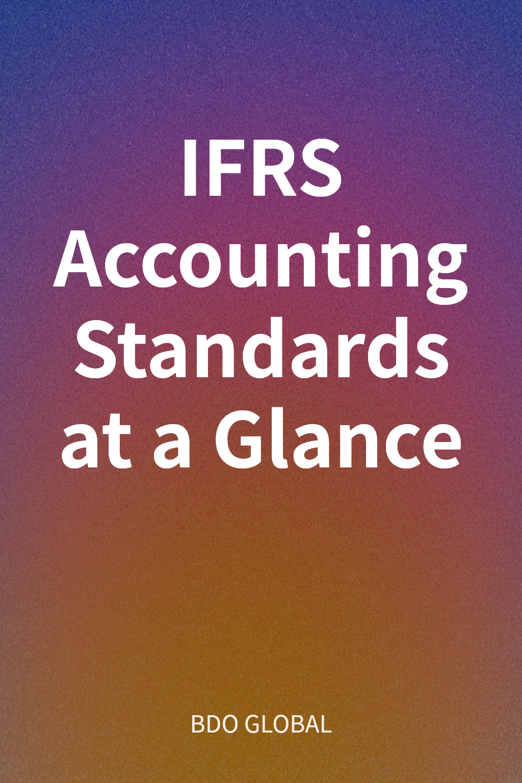 IFRS Accounting Standards at a Glance cover