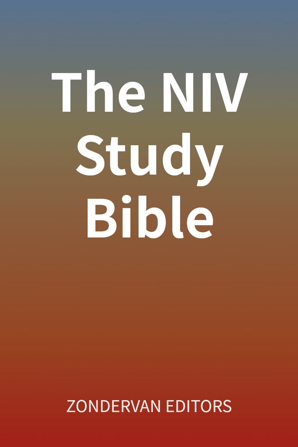 The NIV Study Bible cover