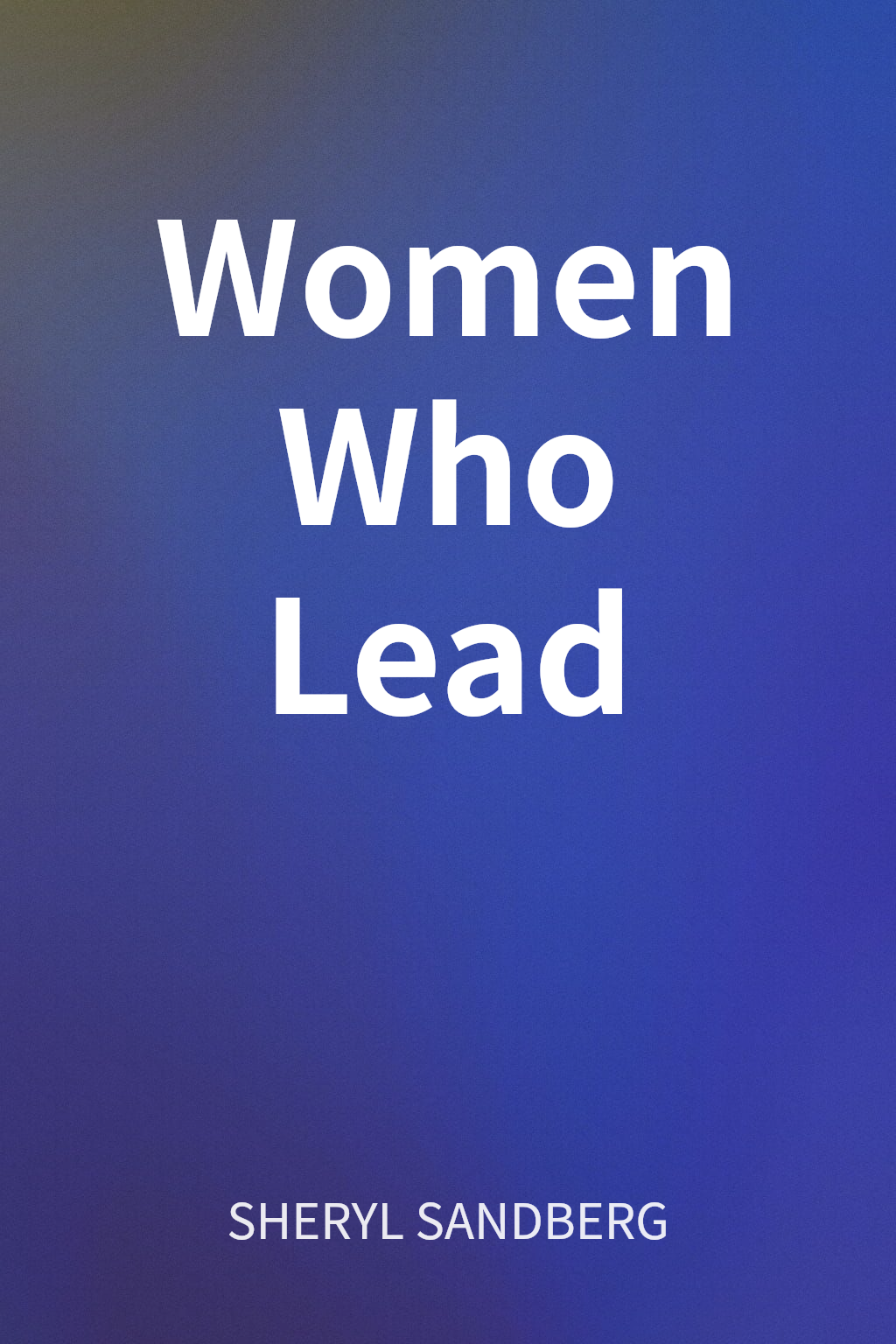 Women Who Lead cover