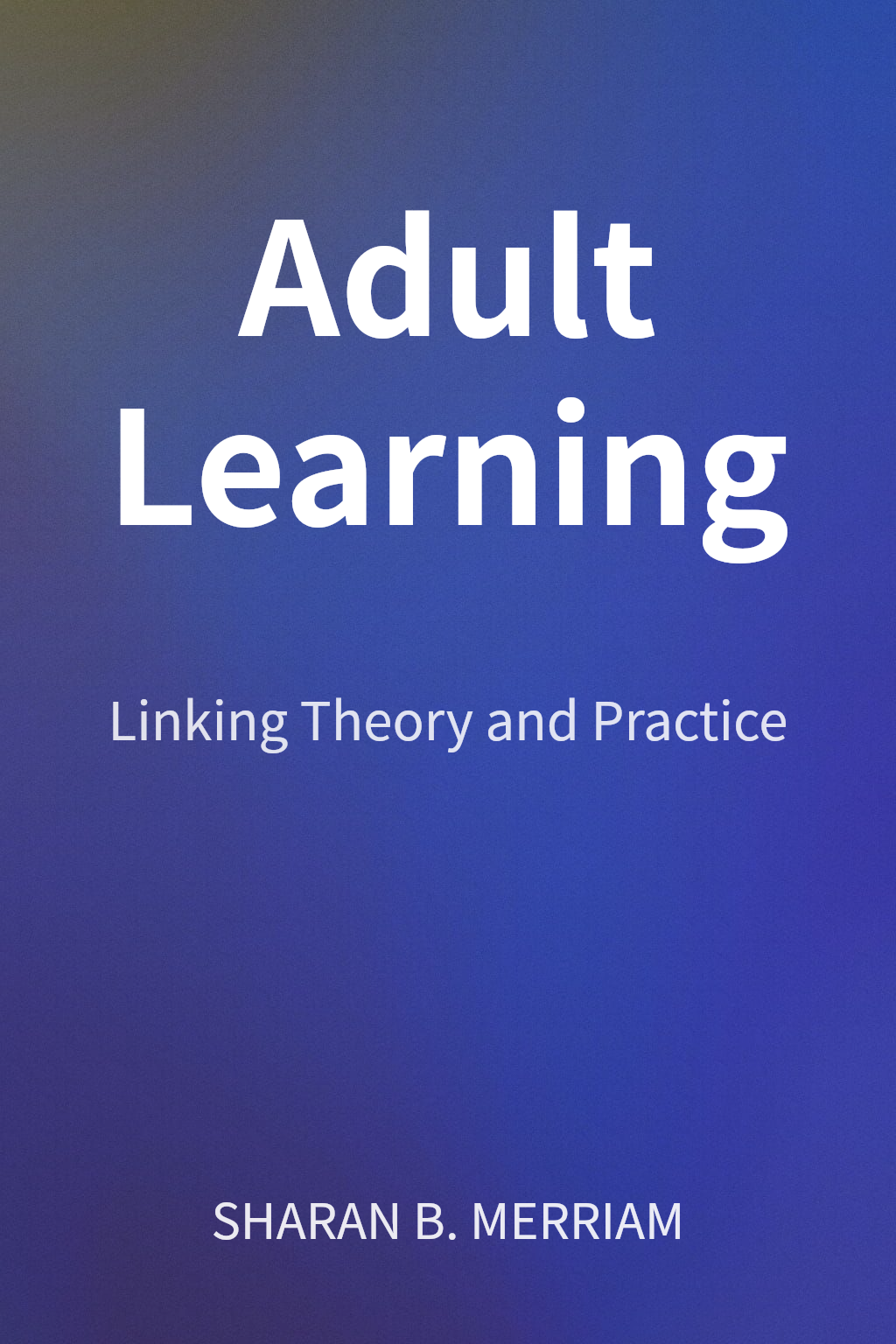 Adult Learning cover