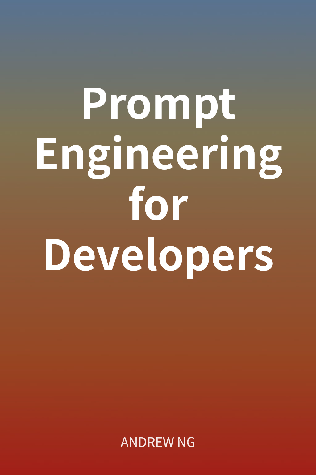Prompt Engineering for Developers cover