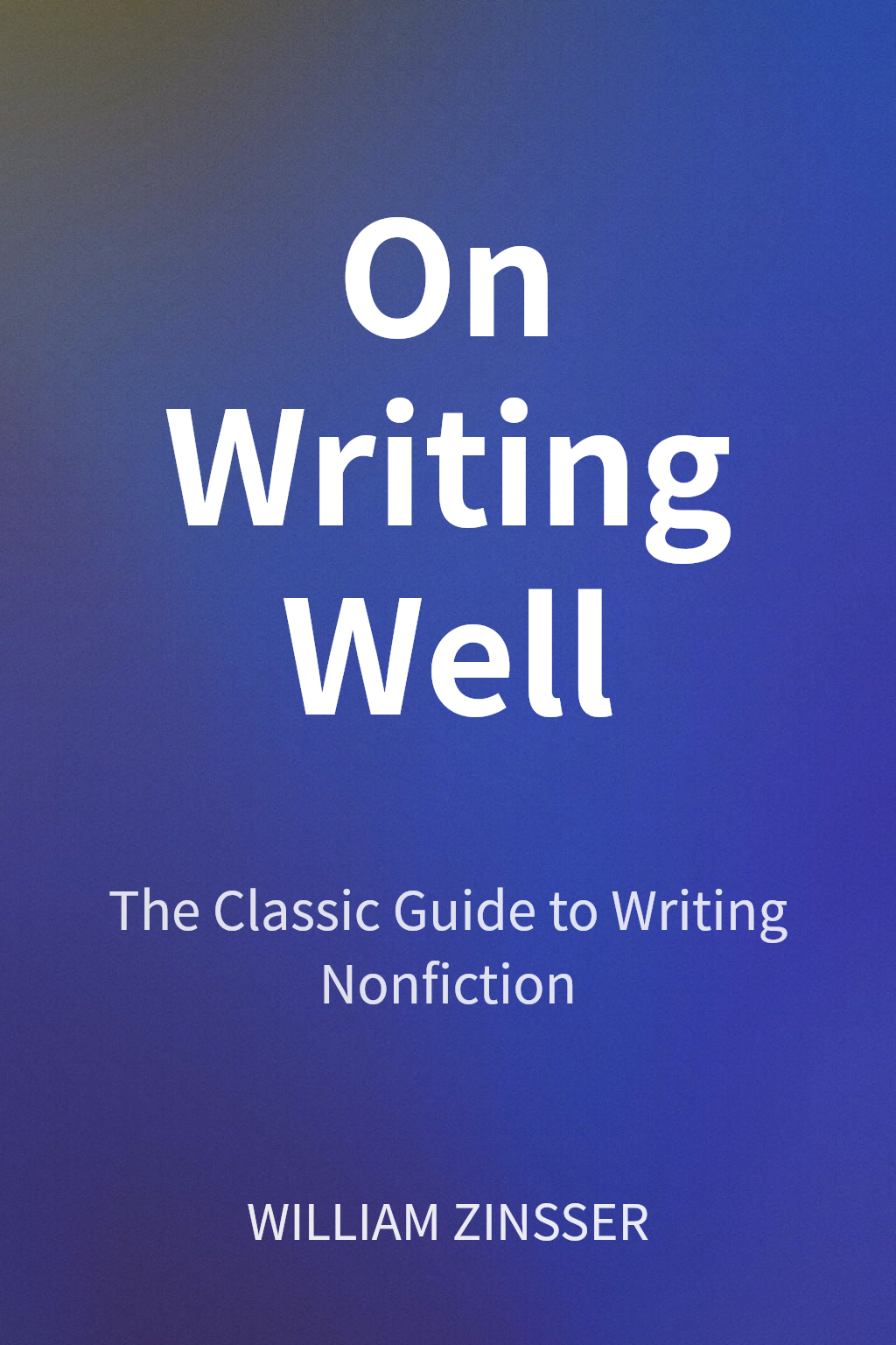 On Writing Well cover