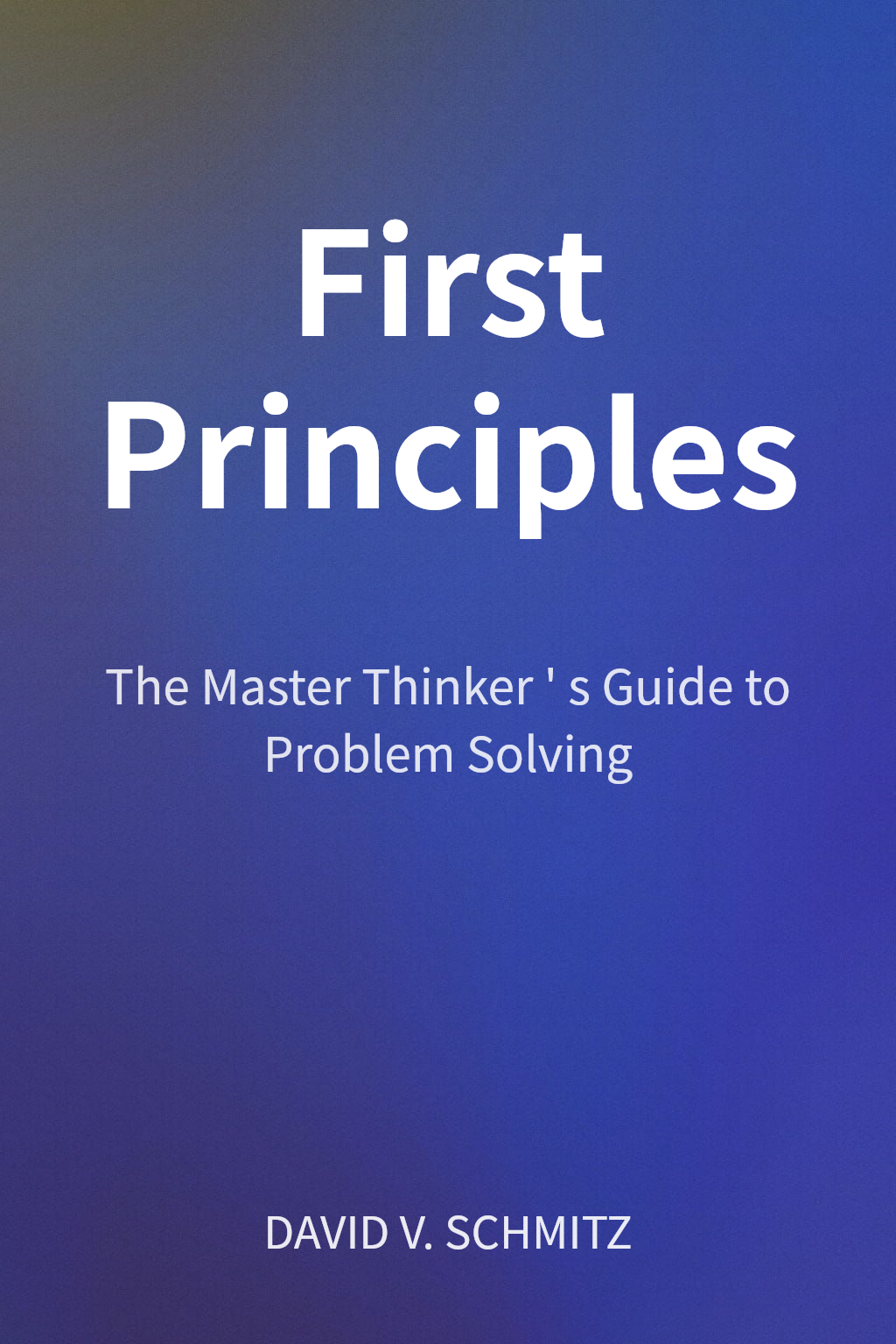 First Principles cover