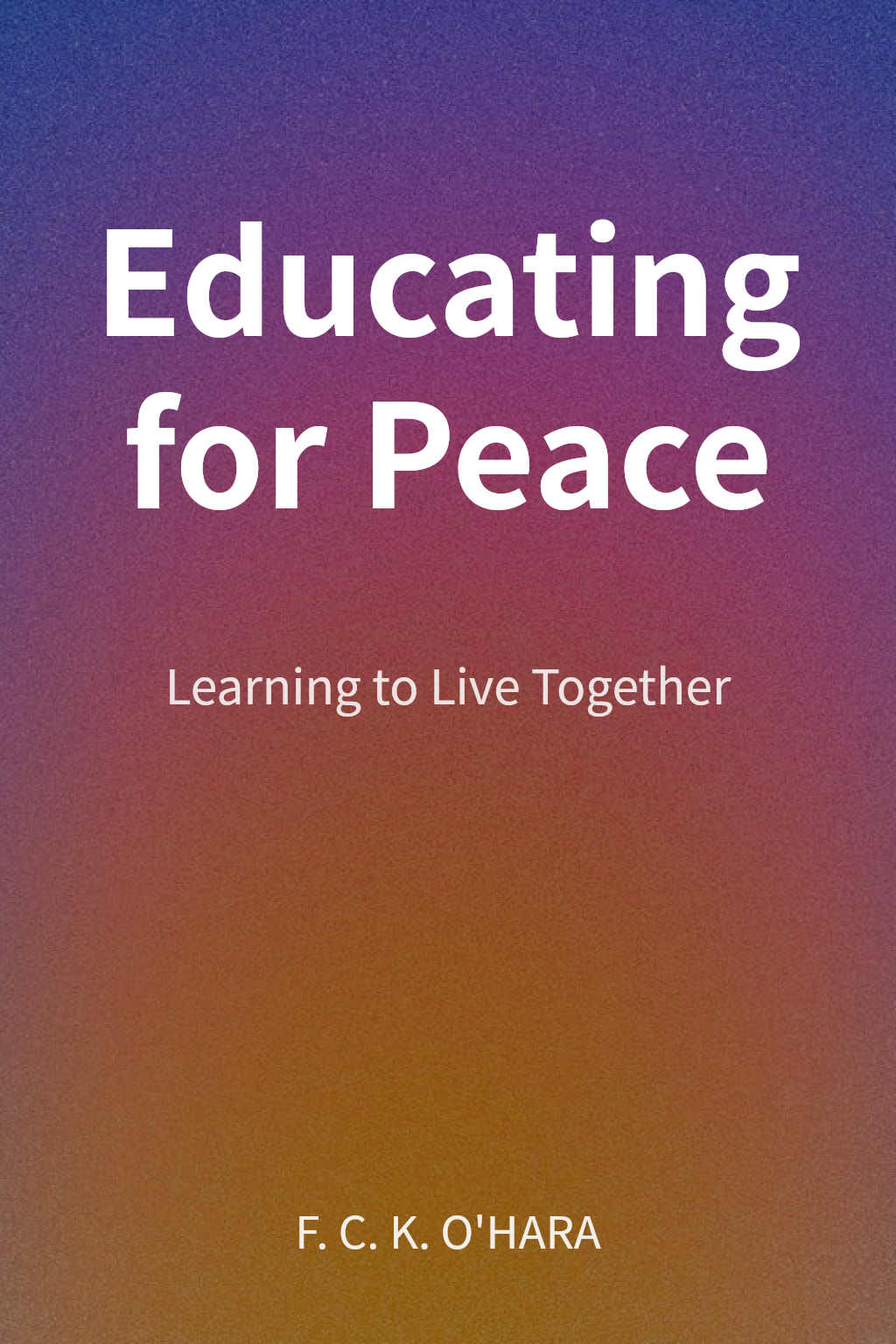 Educating for Peace cover