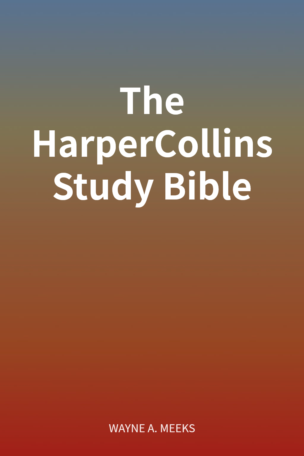 The HarperCollins Study Bible cover