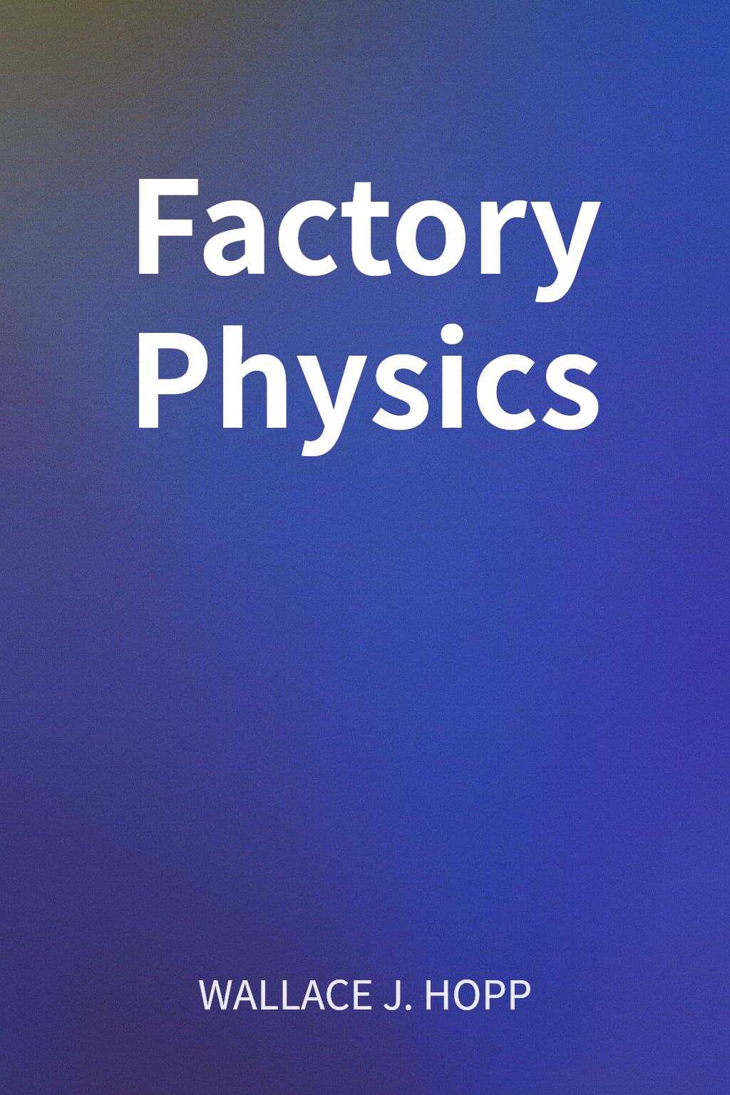 Factory Physics cover