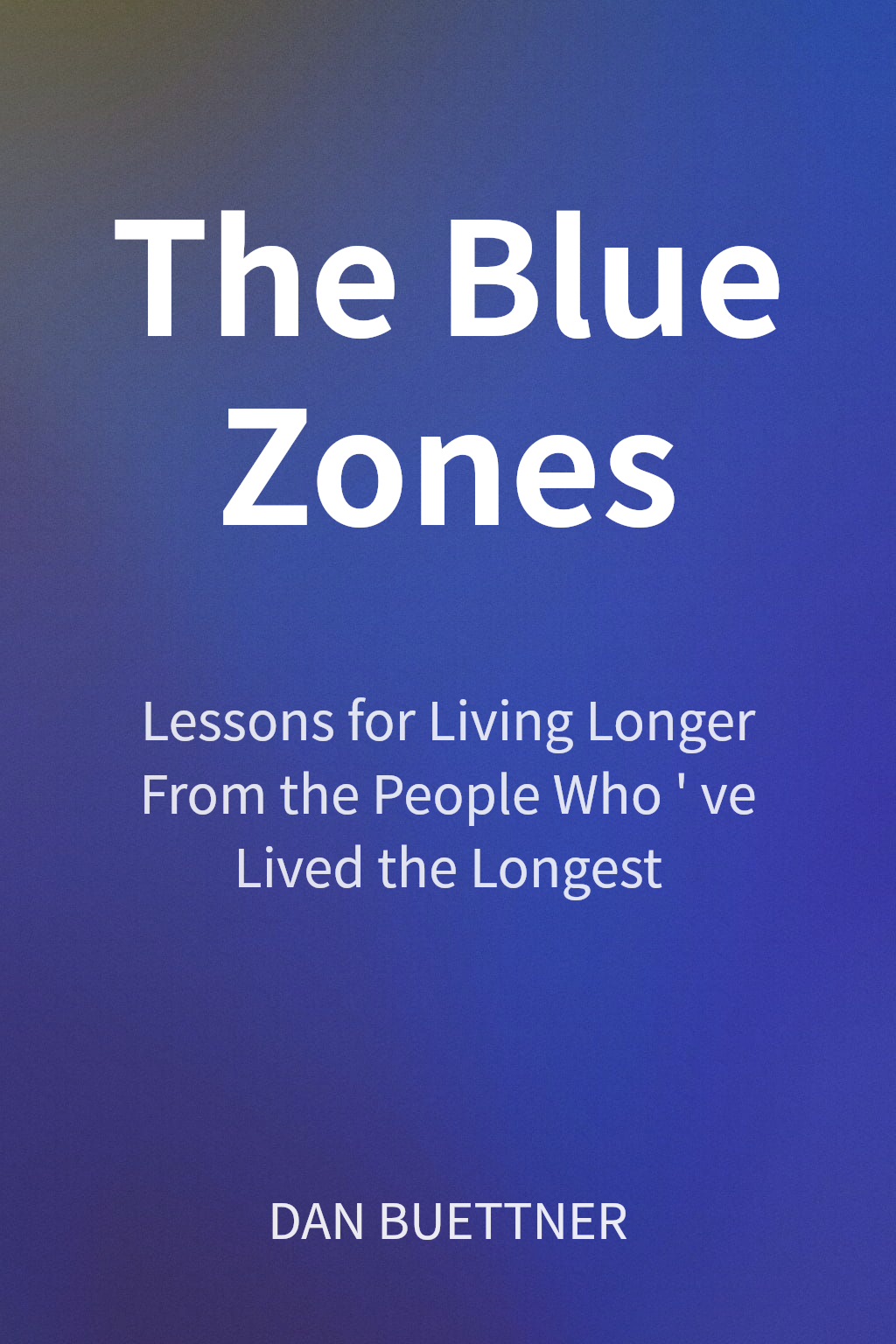 The Blue Zones cover