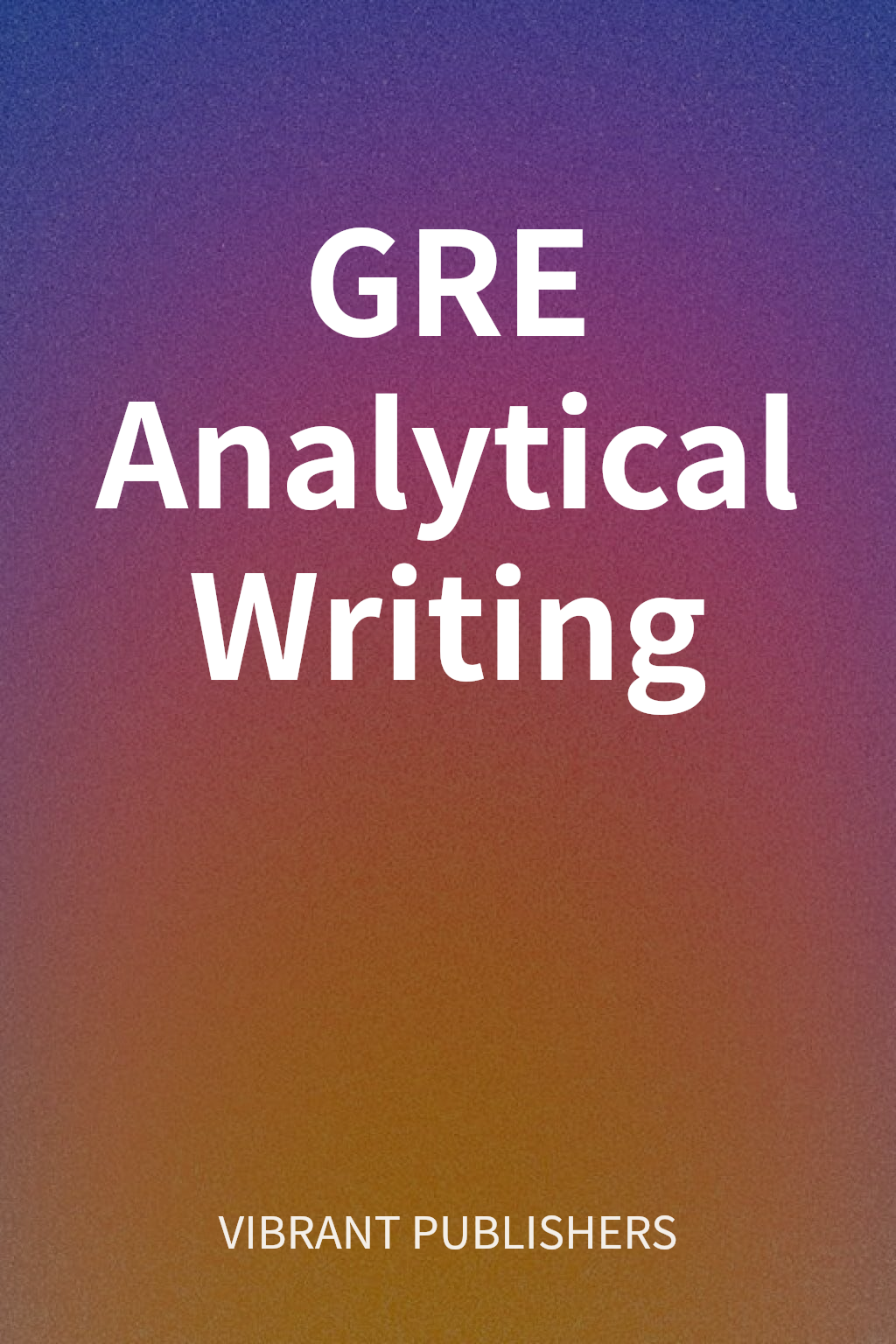 GRE Analytical Writing cover