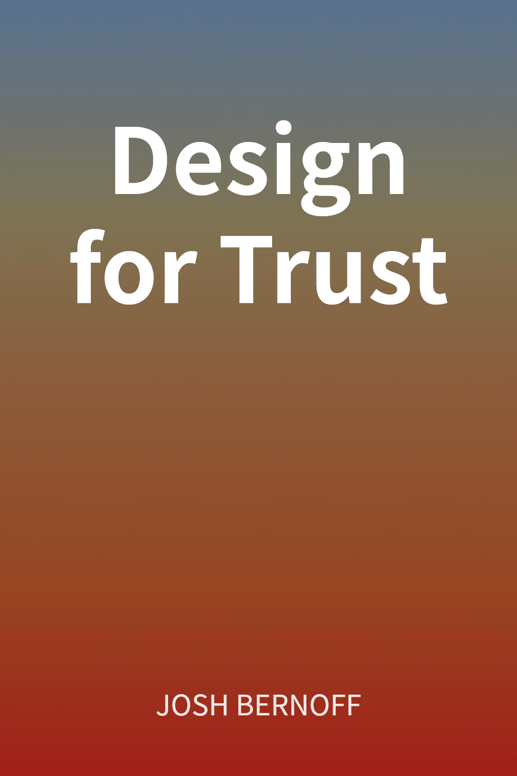 Design for Trust cover