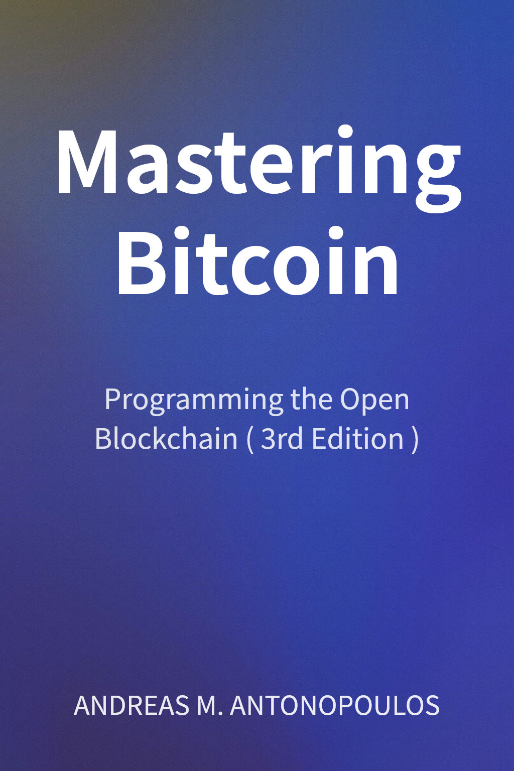 Mastering Bitcoin cover
