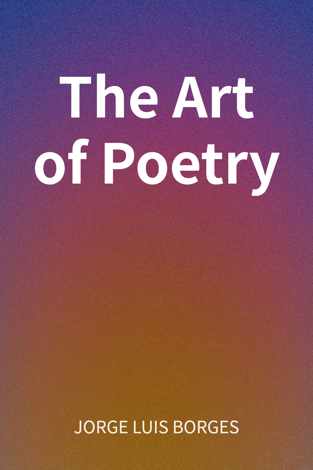 The Art of Poetry cover