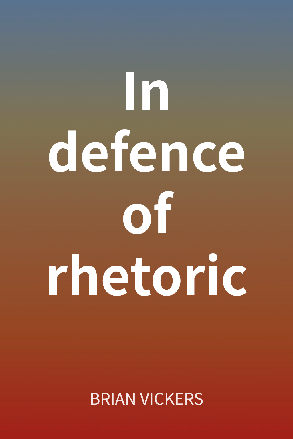 In defence of rhetoric 封面