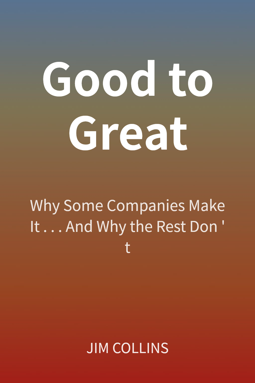 Good to Great cover