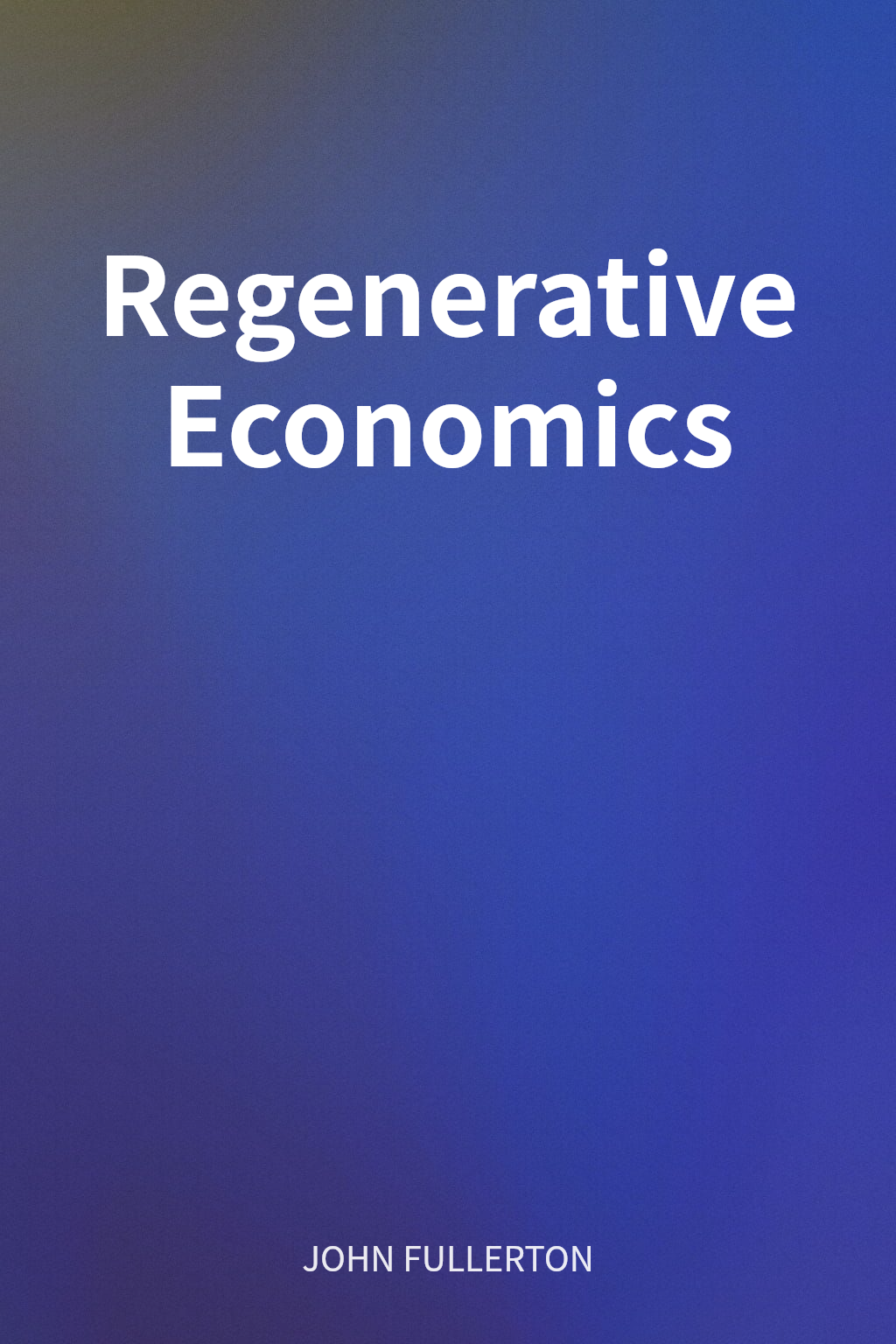 Regenerative Economics cover