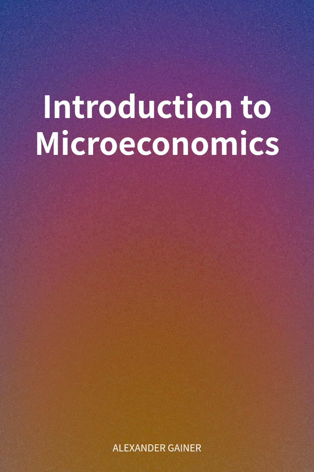 Introduction to Microeconomics cover