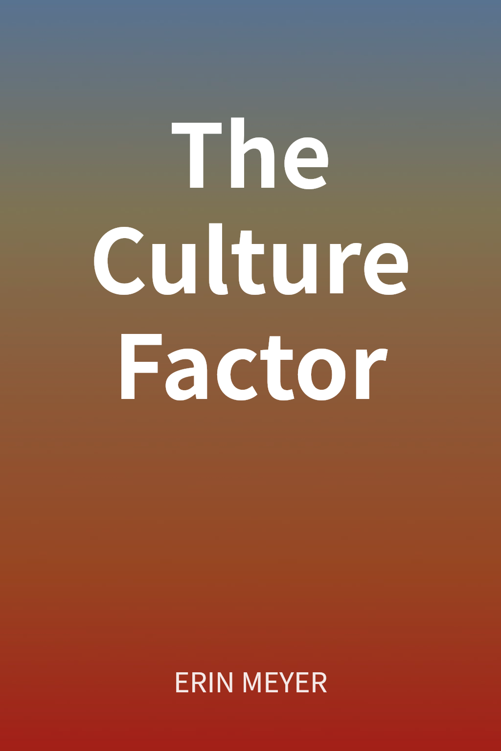 The Culture Factor cover