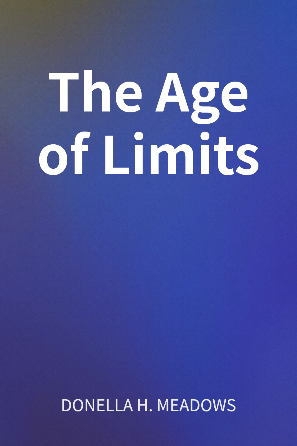 The Age of Limits cover